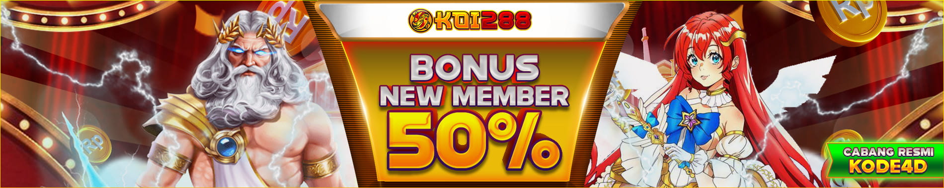 bonus new member 50%